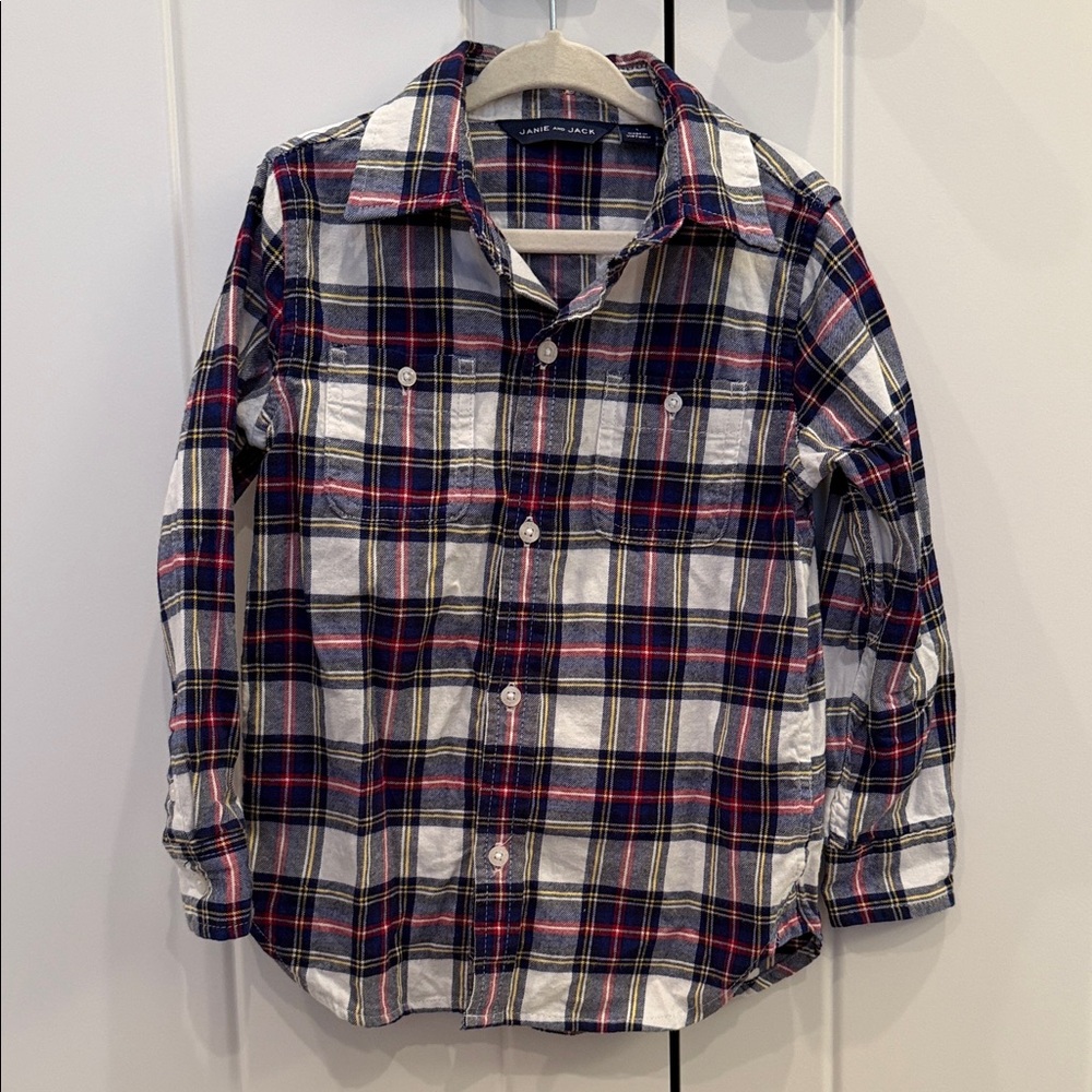 Janie and Jack Multicolor Plaid Shirt